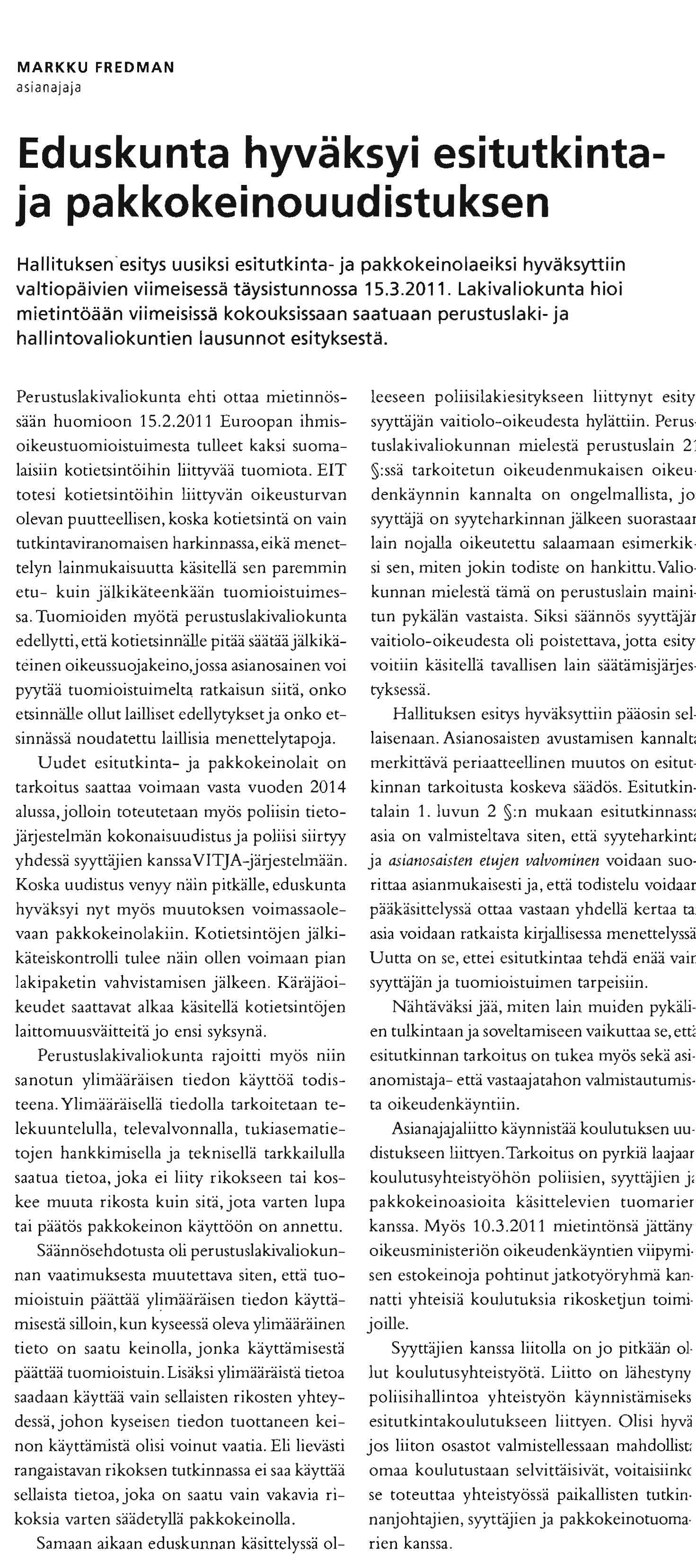 Advokaatti 3/2011